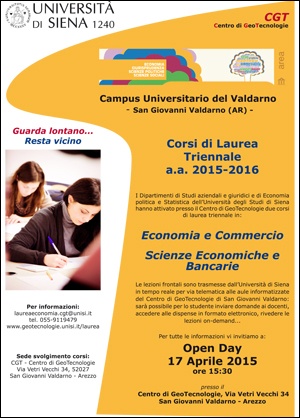 open day corsi di laurea in Economia