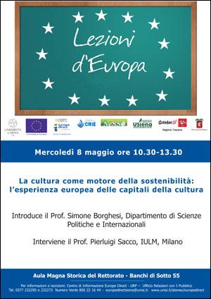 Locandina Lezioni d'Europa - Siena capitale europea della cultura