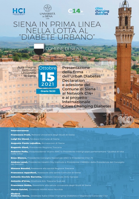 Siena in prima linea nella lotta al diabete urbano
