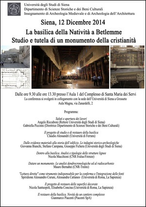 locandina La Basilica della natività a Betlemme