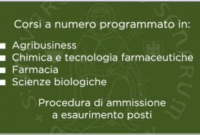 Ammissione ai corsi di laurea in Farmacia, Ctf, Scienze biologiche e Agribusiness