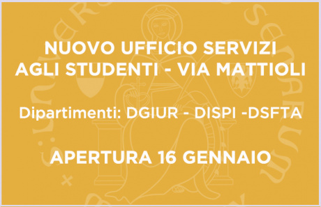  Nuovo Ufficio servizi agli studenti – via Mattioli