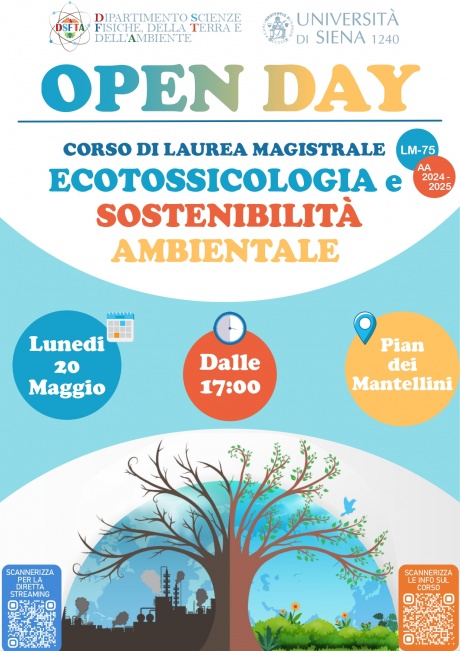 Open Day corso di laurea magistrale in Ecotossicologia e sostenibilità ambientale