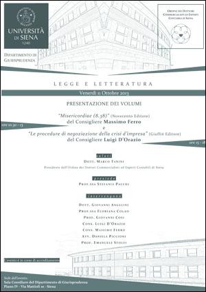 Locandina "Legge e letteratura" Locandina "Legge e letteratura"