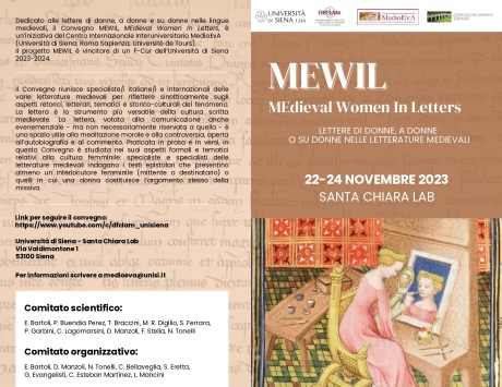 Convegno “MEdieval Women In Letters” – MEWIL