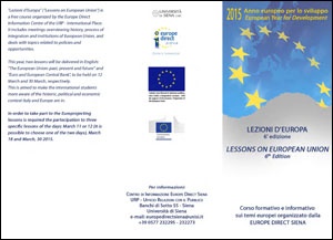 Lezioni d'Europa 2015: "Anno europeo per lo sviluppo"