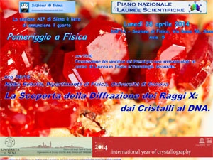 Locandina "Quarto pomeriggio a Fisica"