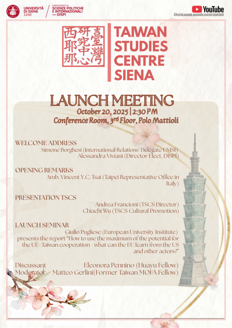 Inaugurazione del Taiwan Studies Centre Siena