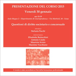 presentazione corso "Temi del diritto della crisi d'impresa"