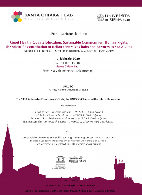 Presentazione del libro "Good Health, Quality Education"