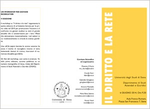 locandina "Il Diritto e la Rete"