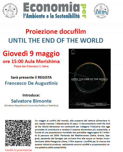 Proiezione del docufilm "Until the end of the world"