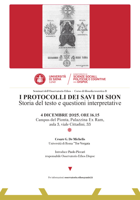 Seminario "I Protocolli dei Savi di Sion" Seminario "I Protocolli dei Savi di Sion"