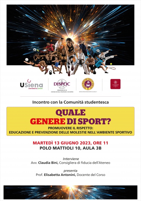 Quale genere di sport? – Incontro aperto alla comunità studentesca