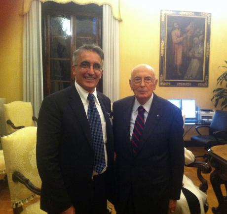 Il rettore Riccaboni e il Presidente Napolitano
