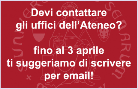 Come contattare gli uffici dell'Ateneo