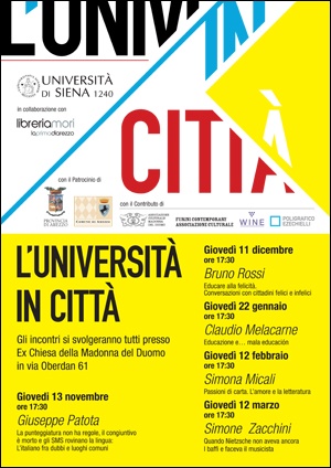 locandina ciclo di incontri “L’Università in Città”