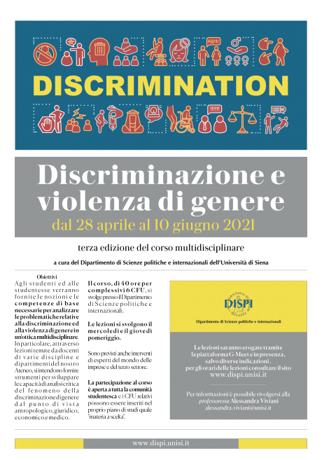 Terza corso multidisciplinare "Discriminazione e violenza di genere" Terza corso multidisciplinare "Discriminazione e violenza di genere"