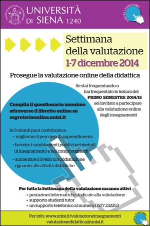 locandina valutazione on line didattica