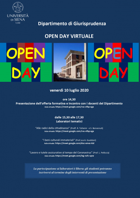 Digital Open Day - Dipartimento di Giurisprudenza