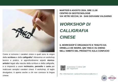 San Giovanni Valdarno: workshop di calligrafia cinese