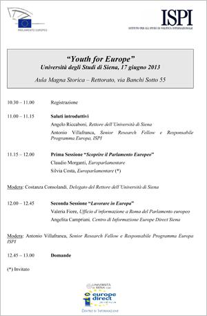 Locandina Youth for Europe