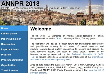 Workshop on Artificial Neural Networks in Pattern Recognition