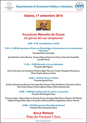 Ricordando Marcello de Cecco nel giorno del suo compleanno