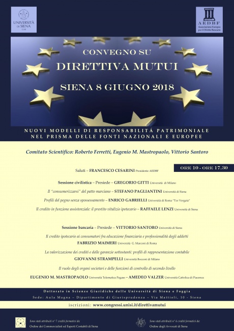 Convegno su "Direttiva mutui"