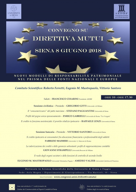 Convegno su "Direttiva mutui" Convegno su "Direttiva mutui"