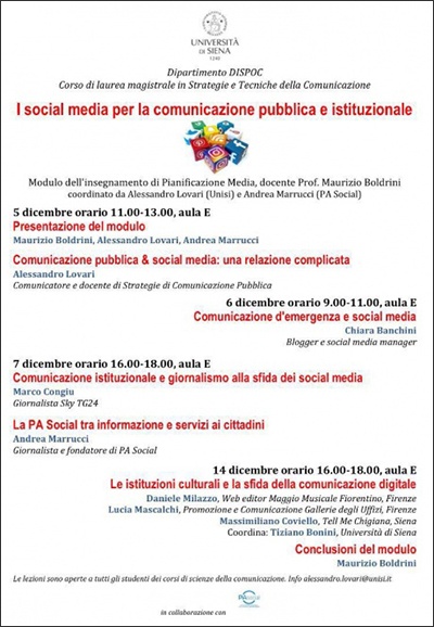 I social media per la comunicazione pubblica e istituzionale