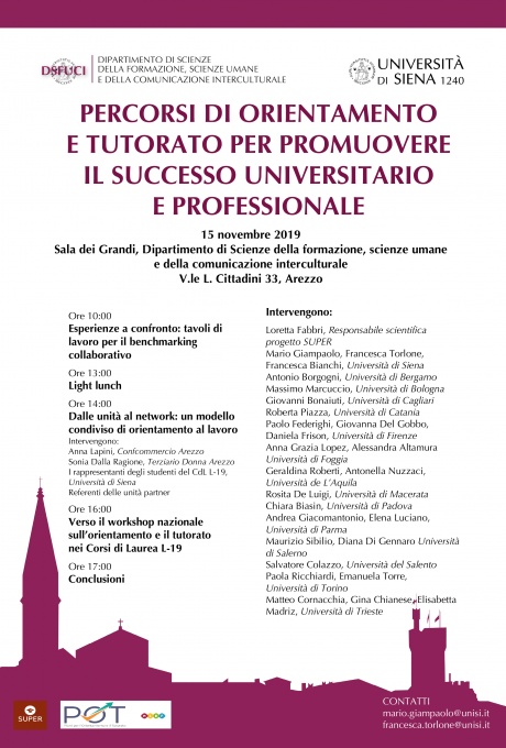 workshop "Percorsi di orientamento e tutorato"