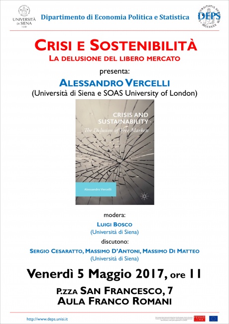 presentazione del libro "Crisi e sostenibilità. La delusione del libero mercato"