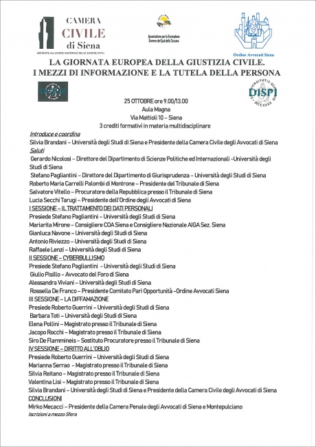 Convegno "La giornata europea della giustizia civile"