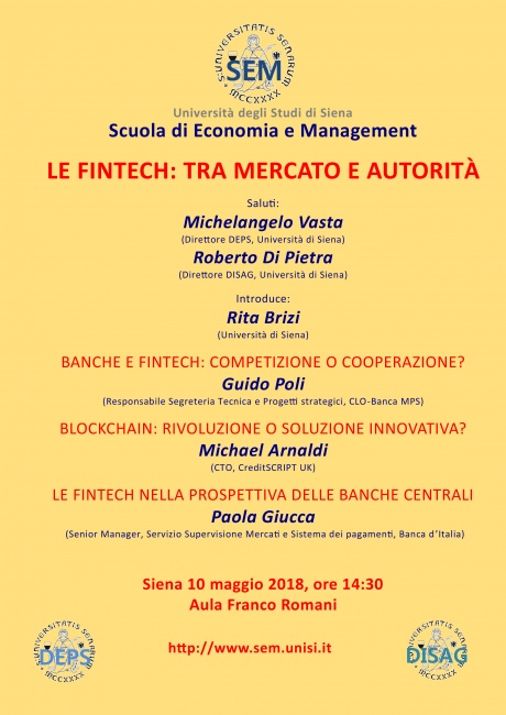 Le Fintech: tra mercato e autorità