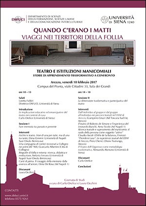giornata di studi su teatro e istituzioni manicomiali
