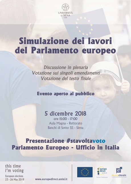 Simulazione dei lavori del Parlamento europeo