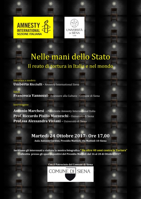 Conferenza "Nelle mani dello Stato. Il reato di tortura in Italia e nel mondo"