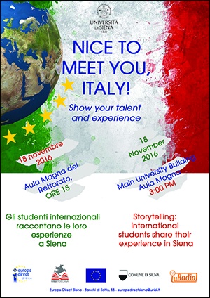 nice to meet you Italy