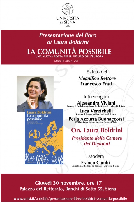 Presentazione del libro dell'On. Laura Boldrini Presentazione del libro dell'On. Laura Boldrini