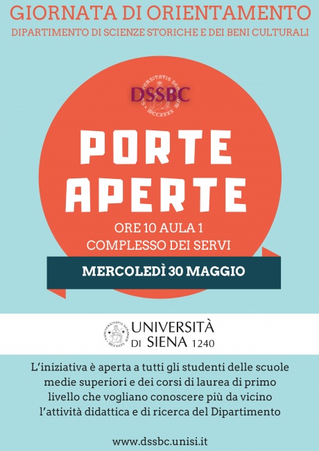 Porte aperte al dipartimento di Scienze storiche e dei beni culturali