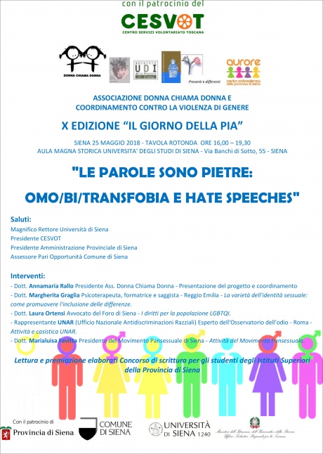 Tavola rotonda "Le parole sono pietre: omo/bitransfobia e hates speeches"