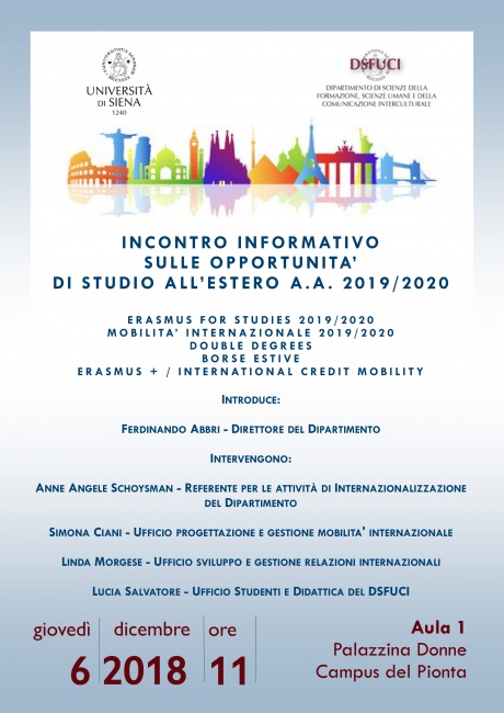  incontro informativo sulle opportunità di studio all'estero - Arezzo